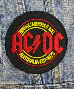 AC/DC band | ACDC | Hard Rock | Australian Rock | Back In Black | Embroidered Patch Badge Applique Iron on | Trendy | DIY | Decorative | Collectible
