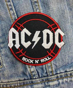 AC/DC band | ACDC | Hard Rock | Australian Rock | Back In Black | Embroidered Patch Badge Applique Iron on | Trendy | DIY | Decorative | Collectible