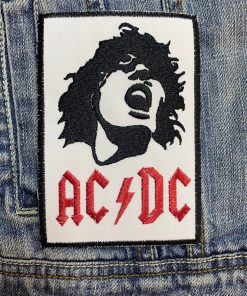 AC/DC band | ACDC | Hard Rock | Australian Rock | Back In Black | Embroidered Patch Badge Applique Iron on | Trendy | DIY | Decorative | Collectible