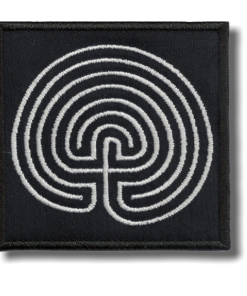 Ancient Greek Labyrinth symbol | Embroidered Patch Badge Applique Iron on | Trendy | DIY | Decorative | Collectible