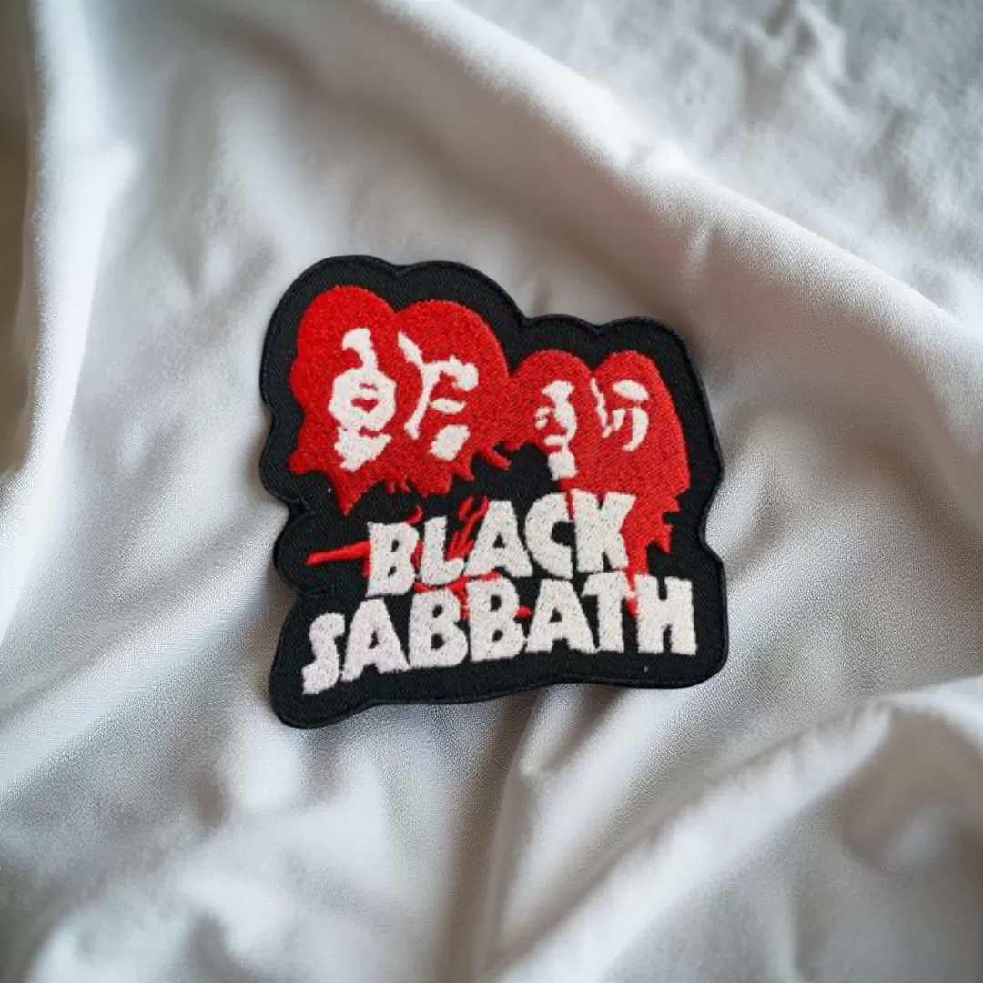 Black Sabbath Faces Silhouette Patch Iron-On - Image 2