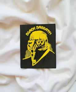 Black Sabbath Gas Mask Yellow Patch Iron-On - Image 2
