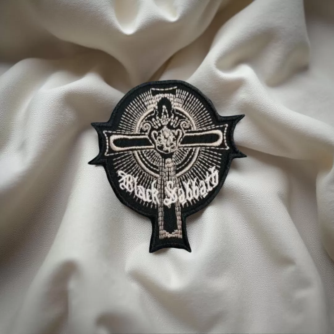 Black Sabbath Gothic Cross Patch Iron-On - Image 2