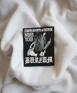 Alternative view of Burzum "Coming Soon to a Church Near You" Patch Iron-On