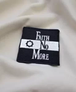 Faith No More Black & White Logo Patch Iron-On - Image 2