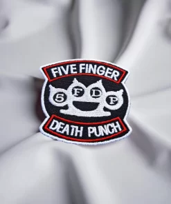 Alternative view of Five Finger Death Punch Brass Knuckle Emblem Patch Iron-On