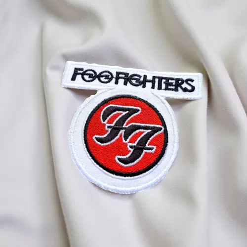 Foo Fighters White Circle Logo Patch – Iron-On - Image 2