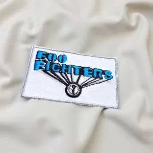 Foo Fighters Ray Gun Logo Patch – White/Blue Iron-On - Image 2