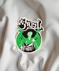 Ghost Papa Emeritus Green Glow Patch – Iron-On - Image 2