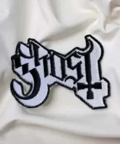 Ghost Black & White Logo Patch – Iron-On - Image 2