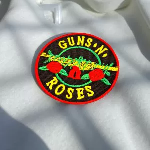 Guns N' Roses Round Logo Patch with Roses & Barbed Wire – Iron-On - Image 2