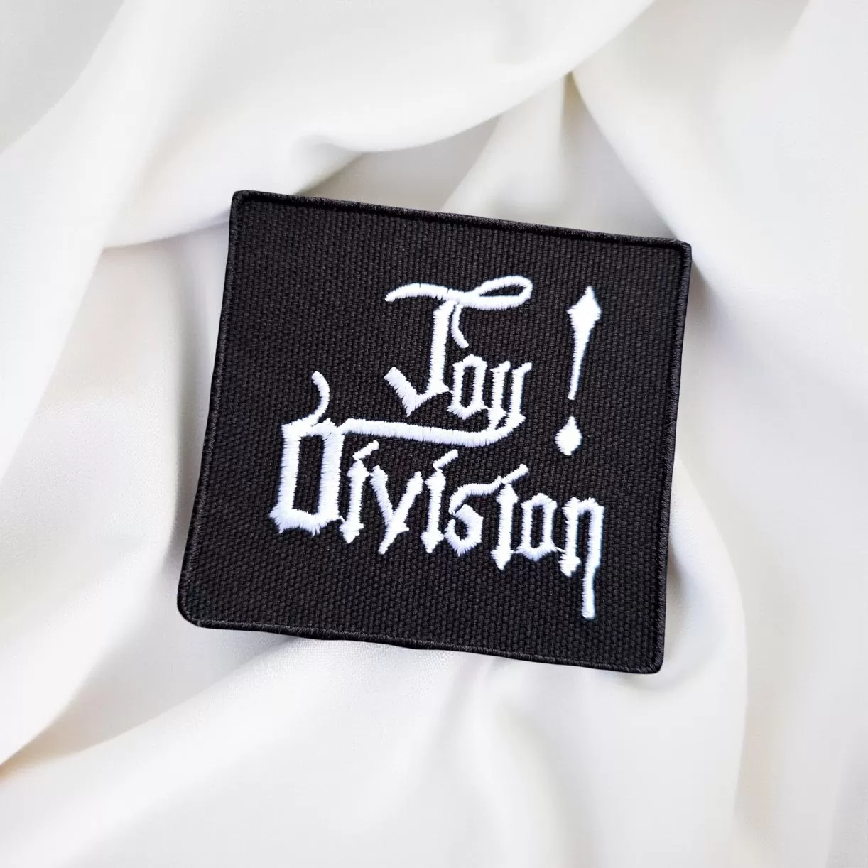 Joy Division Gothic Logo Patch – Iron-On - Image 2