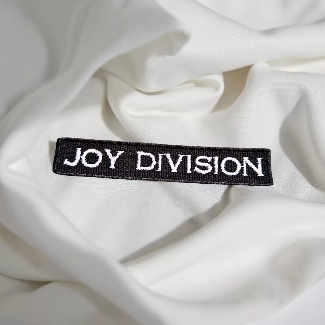 Joy Division Minimalist Logo Embroidered Patch – Iron-On - Image 2