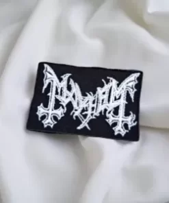Mayhem White Logo Patch – Iron-On - Image 2