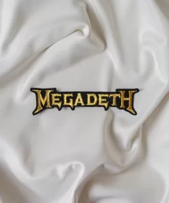 Megadeth Metallic Gold Logo Patch – Embroidered - Image 2