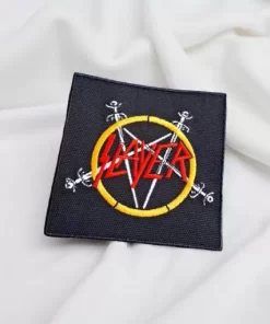 Alternative view of Slayer – Pentagram Sword Logo Patch – Iron-On