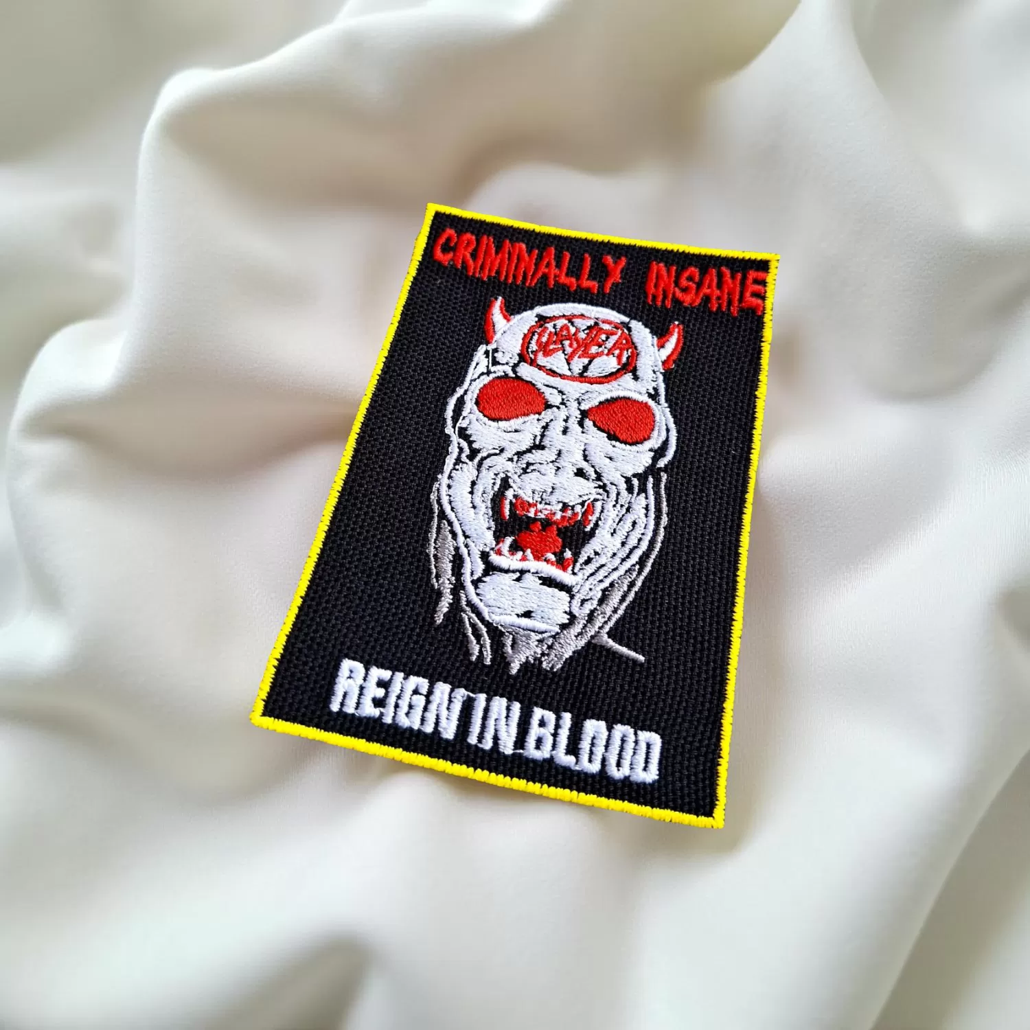 Slayer – Criminally Insane “Reign in Blood” Demon Patch – Iron-On - Image 2