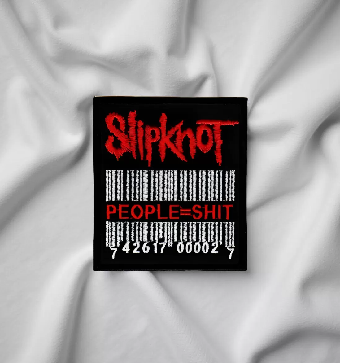Slipknot People = Shit Barcode Patch Iron-On - Image 2