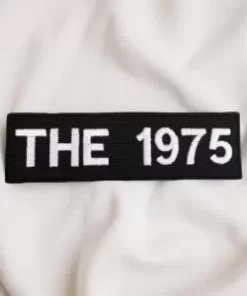 The 1975 Text Logo Black Strip Patch – Iron-On - Image 2