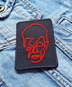 David Bowie | British Rock | Rebel | Ziggy Stardust | Space Oddity | Glam Rock | Iconic | Embroidered Patch Badge Applique Iron on | Trendy | DIY | Decorative | Collectible