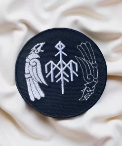 Wardruna Runes & Norse Beasts Circle Patch – Iron-On - Image 2