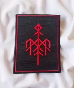 Alternative view of Wardruna Red Rune Logo Patch – Iron-On