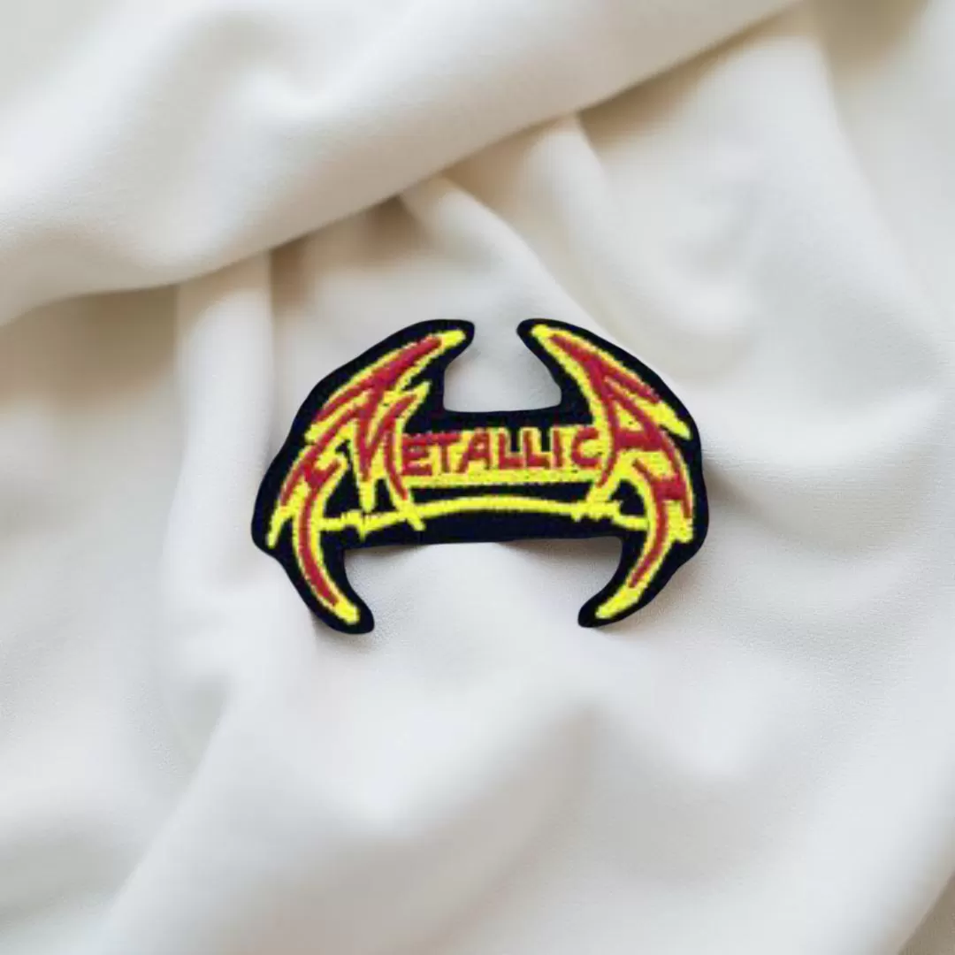 Metallica Tribal Flame Logo Embroidered Patch Iron-On - Image 2