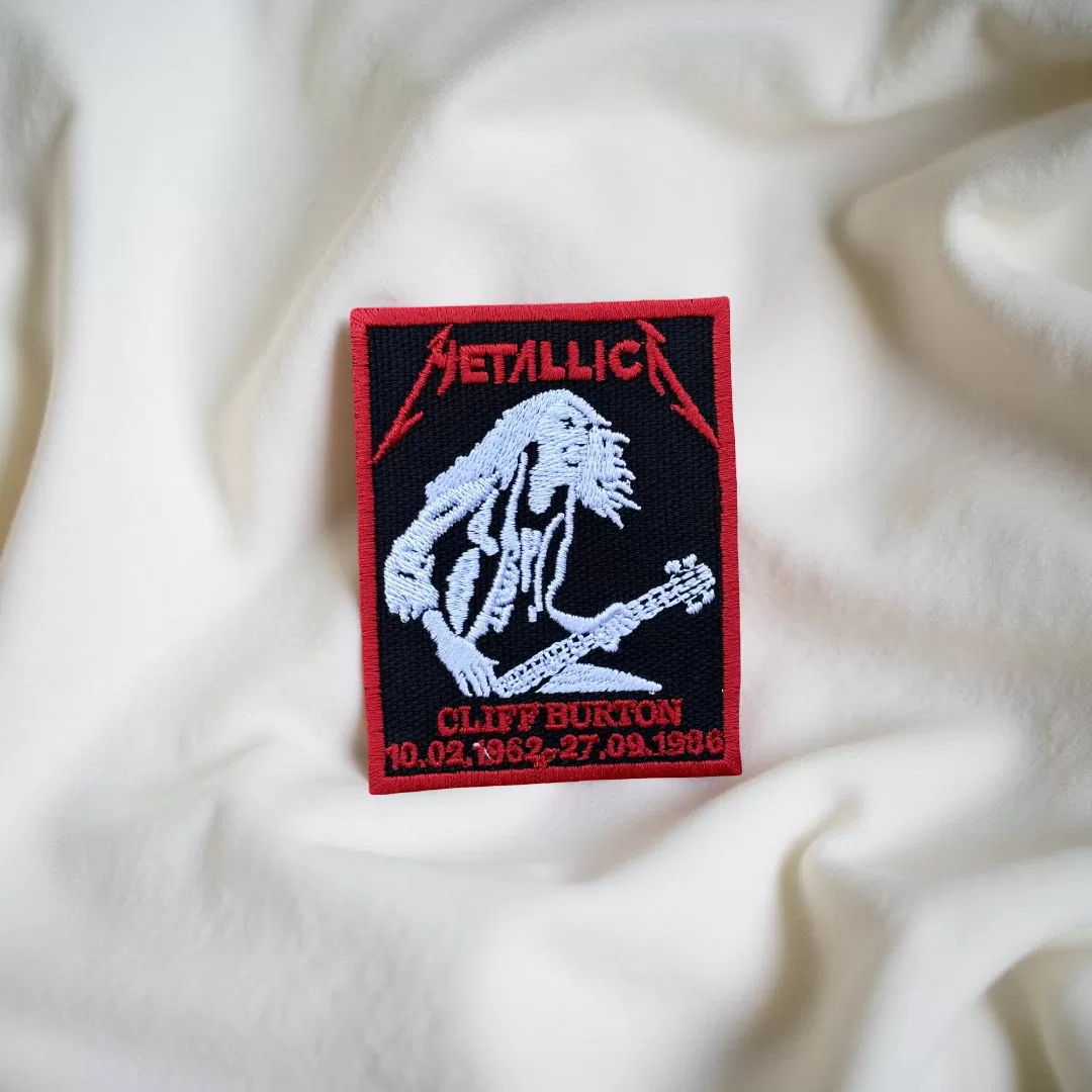 Metallica Cliff Burton Tribute Patch Iron-On - Image 2