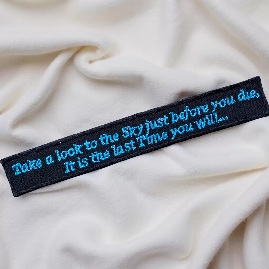 Metallica “Take a Look to the Sky” Lyric Patch Iron-On - Image 2