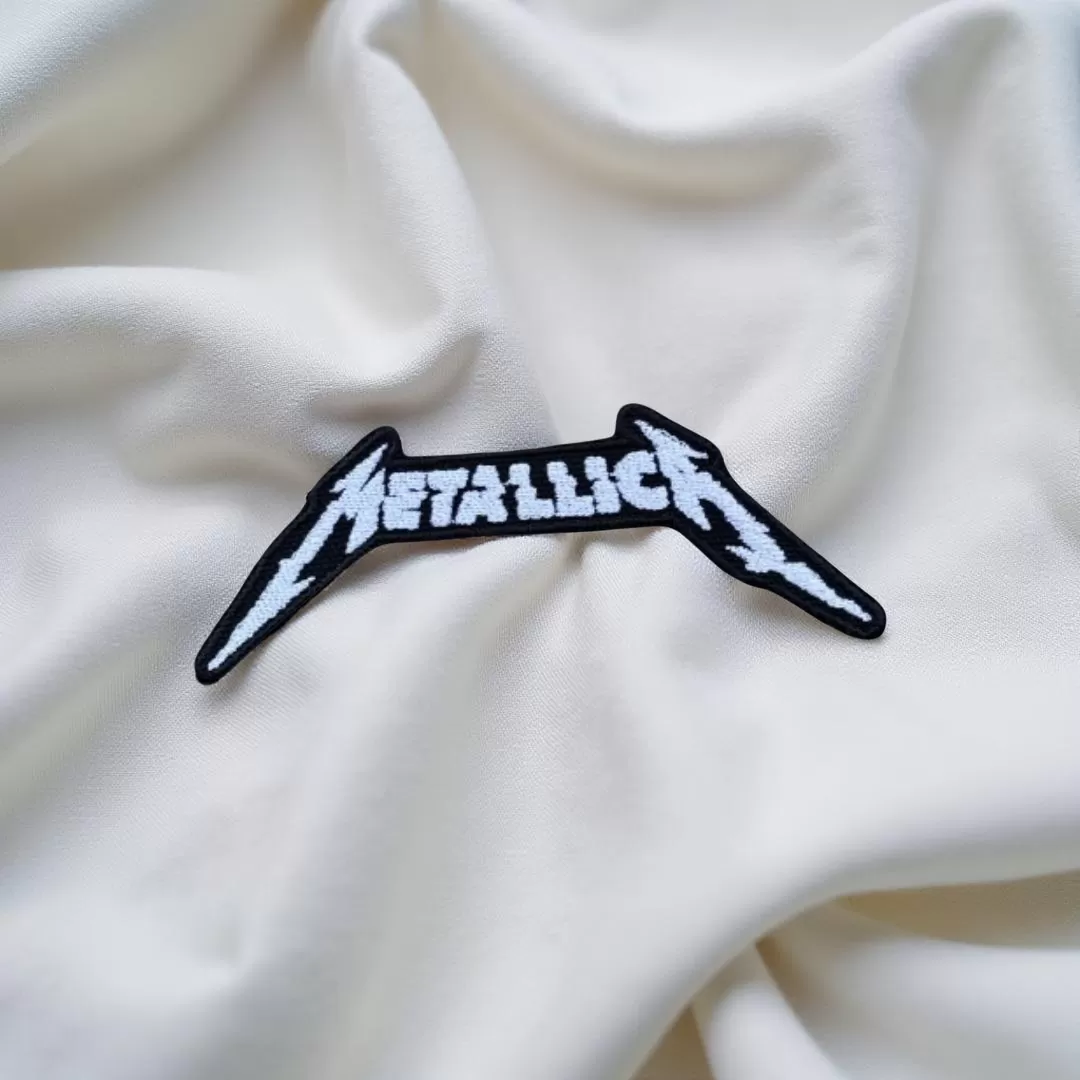 Metallica Classic White Logo Patch Iron-On - Image 2