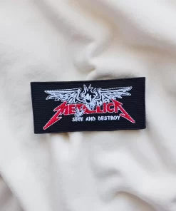 Metallica "Seek and Destroy" Winged Skull Patch Iron-On - Image 2
