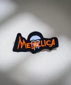 Metallica Orange Logo with Skull Patch Iron-On - Image 2