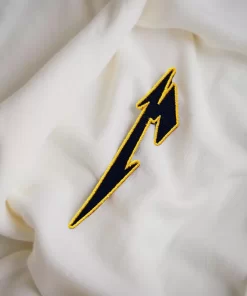Metallica Yellow Outline Lightning Bolt Patch Iron-On - Image 2