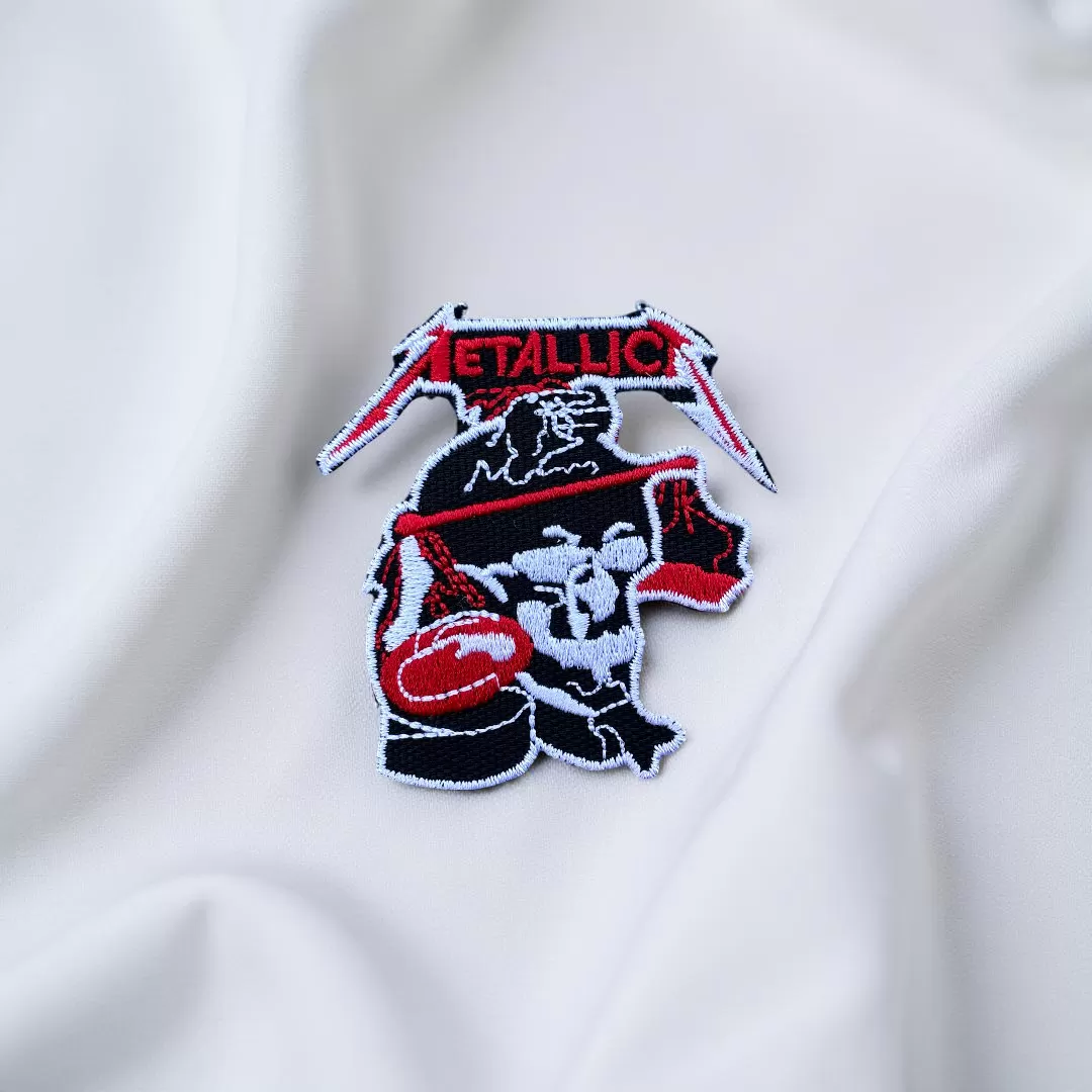 Metallica Boxing Skull Embroidered Patch Iron-On - Image 2