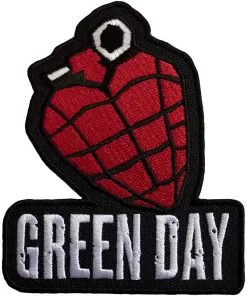 Green Day Heart Grenade Patch – Iron-On