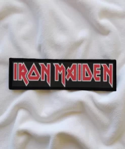 Iron Maiden Red Logo Strip Patch – Iron-On - Image 2