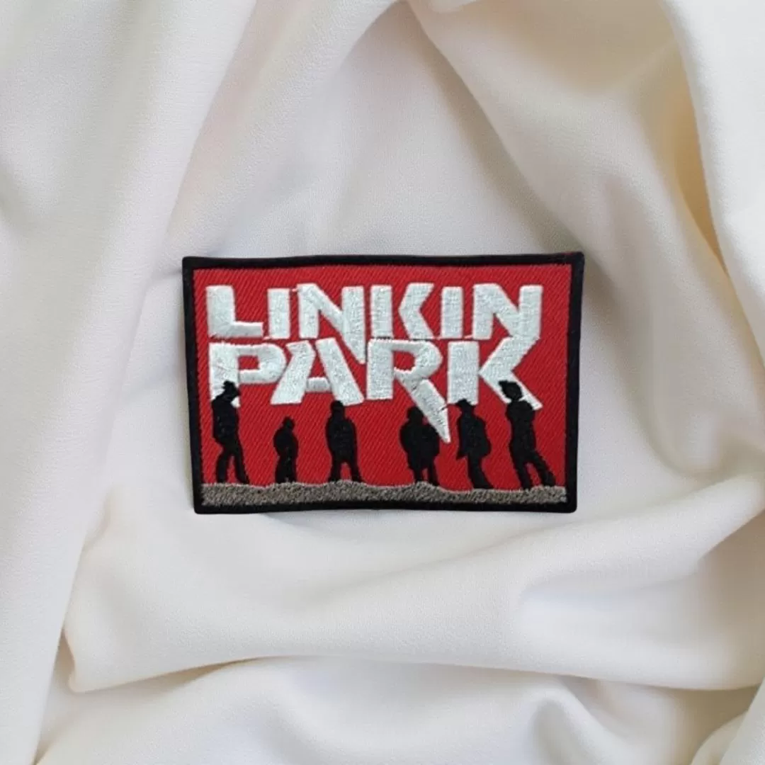 Linkin Park Band Silhouette Red Patch – Iron-On - Image 2