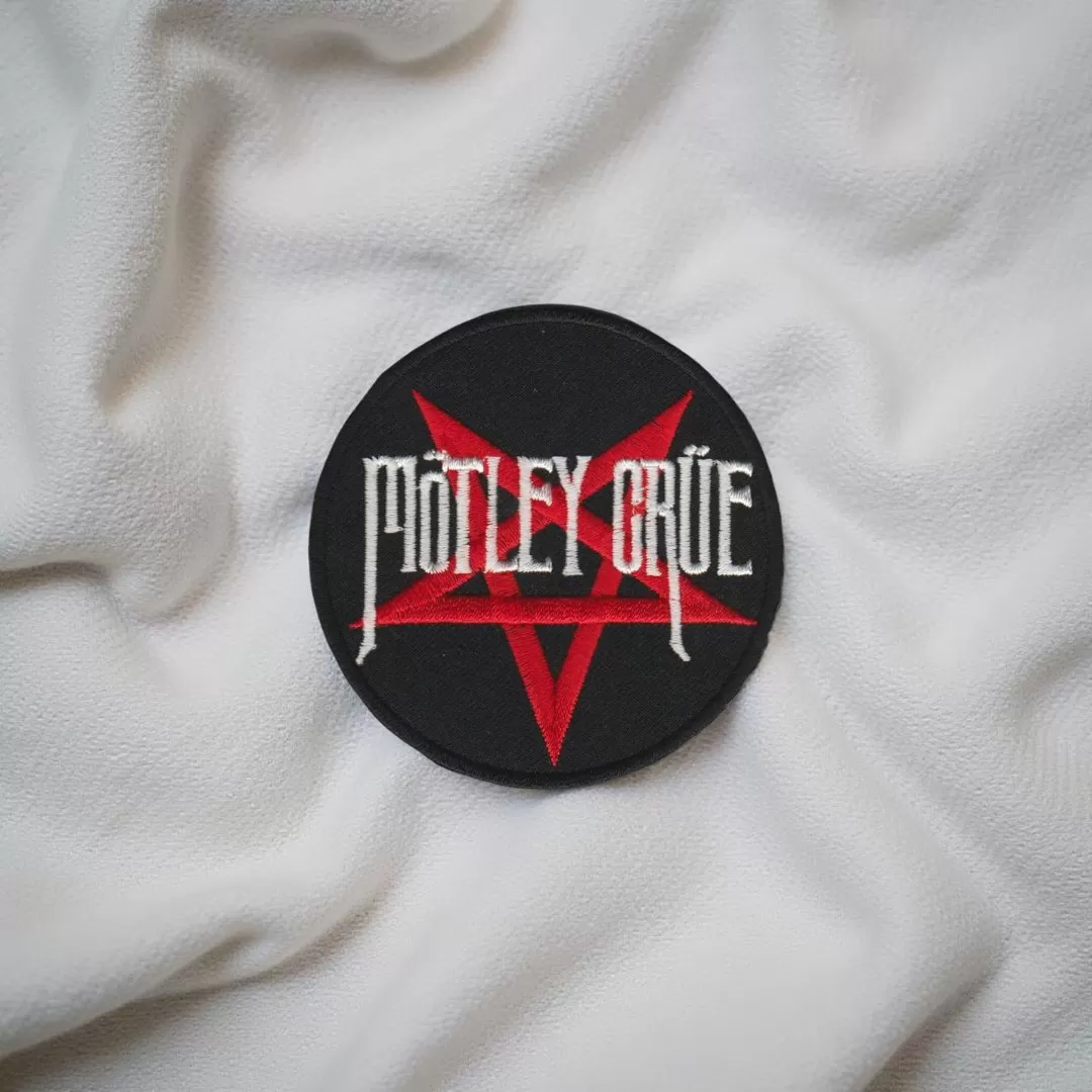 Mötley Crüe Red Pentagram Logo Patch – Iron-On - Image 2