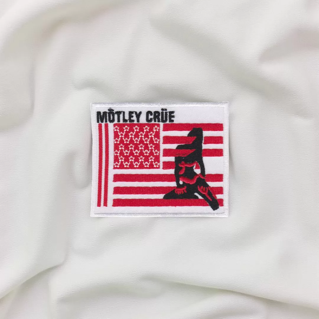 Mötley Crüe American Flag Girl Patch – Iron-On - Image 2