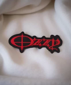 Ozzy Osbourne Red Barbed Wire Logo Patch Iron-On - Image 2