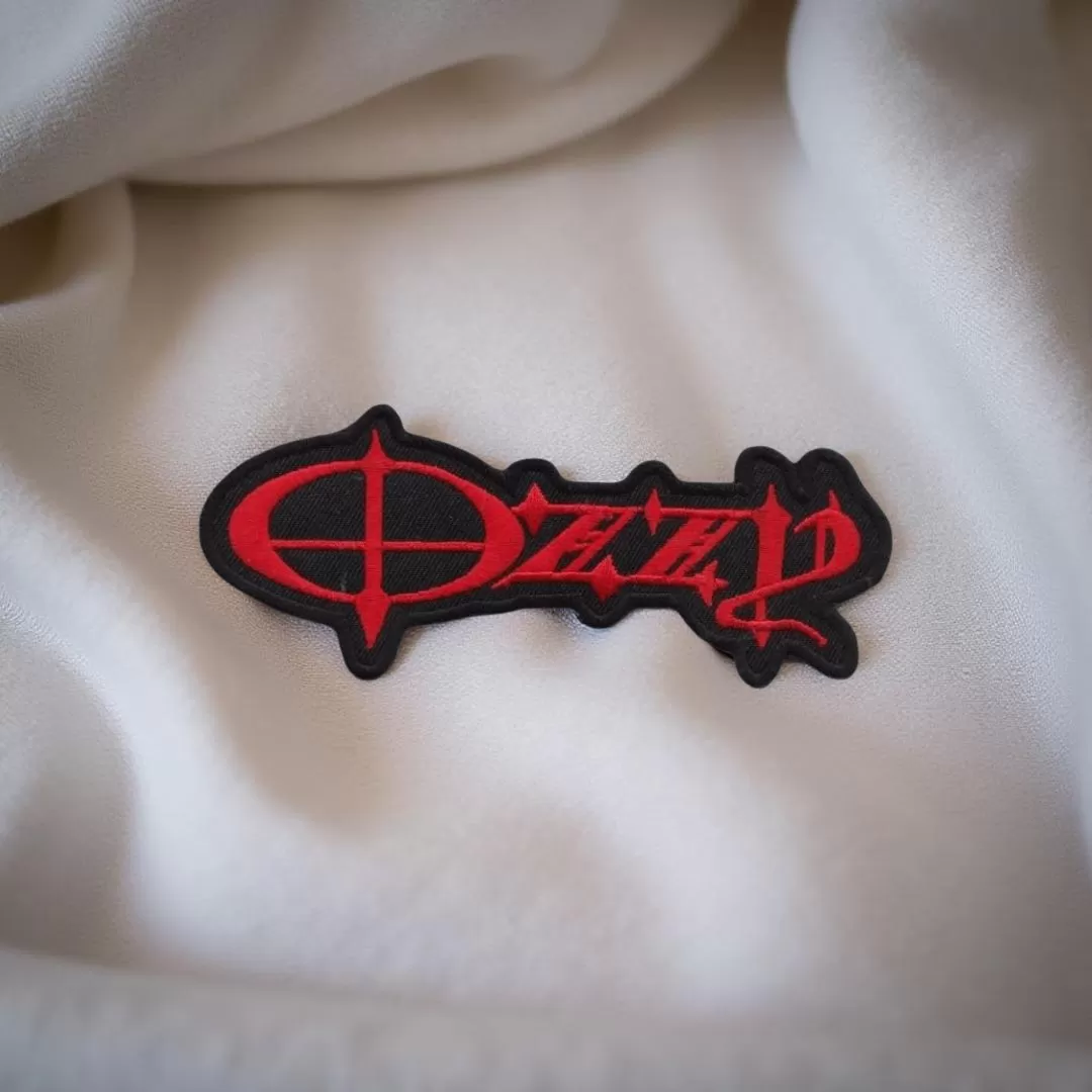 Ozzy Osbourne Red Barbed Wire Logo Patch Iron-On - Image 2