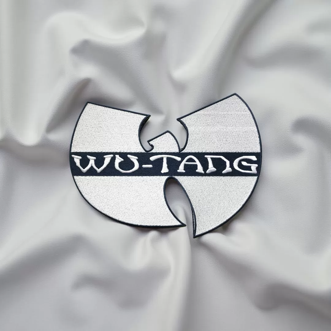 Wu-Tang Clan White & Black Classic Logo Patch – Iron-On Embroidered Badge - Image 2
