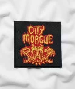 City Morgue Flame Dogs Logo Patch Iron-On - Image 2