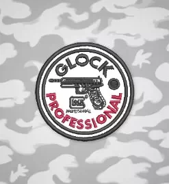Alternative view of Glock Professional White Patch – Iron-On