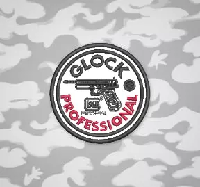 Glock Professional White Patch – Iron-On - Image 2
