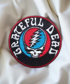 Grateful Dead Steal Your Face Skull Logo Patch – Iron-On - Image 2