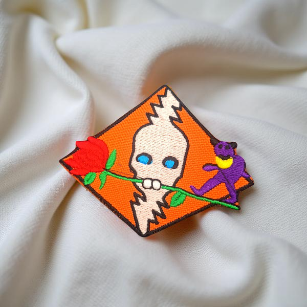 Grateful Dead Skull & Bear Patch – Rose Lightning Design - Image 2