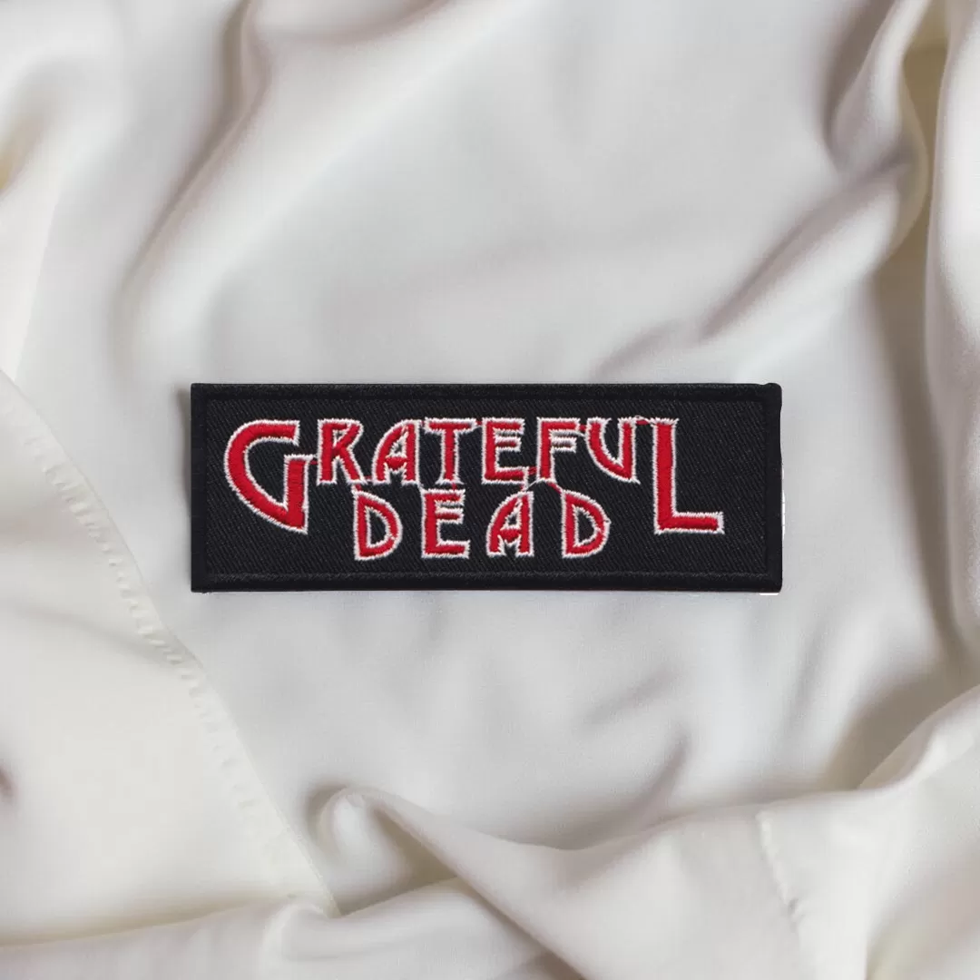 Grateful Dead Classic Logo Rectangle Patch – Iron-On - Image 2