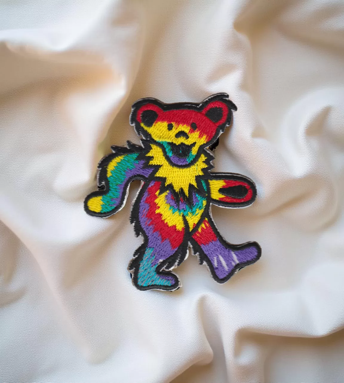 Grateful Dead Rainbow Dancing Bear Patch – Iron-On - Image 2
