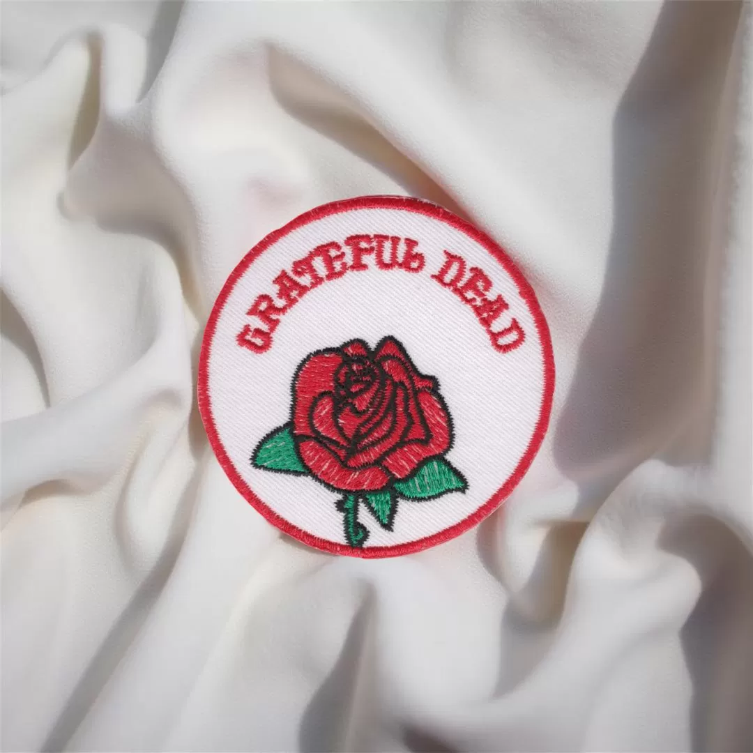 Grateful Dead Rose Circle Patch – Iron-On - Image 2